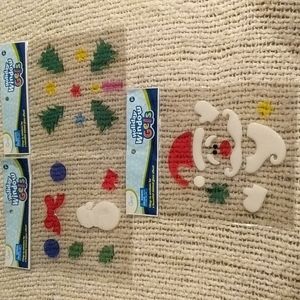 Holiday Window Gel Clings (3 New Packs)